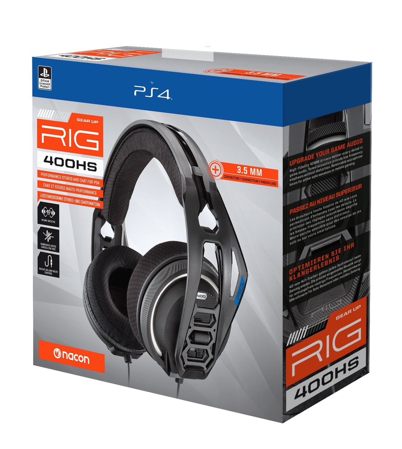RIG 400HS STEREO GAMING HEADSET FOR PS4|PS5, PlayStation Accessory