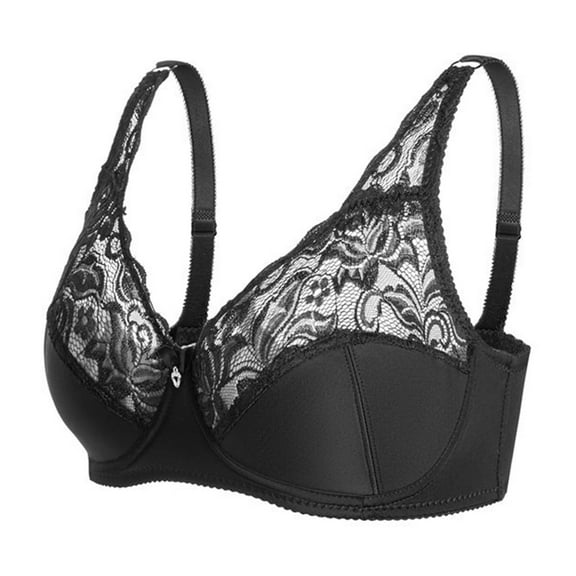 Gibobby Women's Lace Balconette Bra Demi Sheer See Though Mesh Unlined Underwire Sexy[Black,85C]