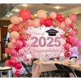 thumbnail image 4 of 2025 Graduation Party Backdrop Blue Silver Class of 2025 Glitter Graduation Photography Background Party School Prom Cake Table Decorations Banner, 4 of 10