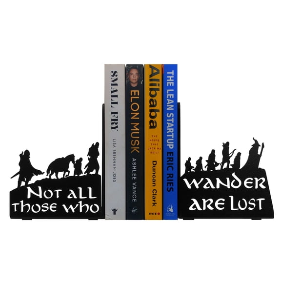 HeavenlyKraft Decorative bookends for Shelves Decorative Metal Bookend, Lord of the Rings Bookends, LOTR Bookends, Hobbit Bookends, Book Stopper for Home/Office Decor/Shelves