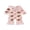 Khaki, variant on RUINIXCW Infant Baby Girl Romper Ruffle Long Sleeve Crew Neck Rugby Bow Print Fall Jumpsuit