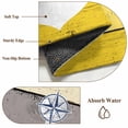 thumbnail image 6 of Round Rugs 3Ft, Nautical Anchor Round Area Rug Washable Indoor Throw Carpet, Yellow Gray Gradient Wooden Grain Small Non Slip Circle Rug for Bedroom Living Room Home Decor Aesthetic, 6 of 8