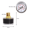 thumbnail image 1 of 2X Plongée Sous-Marine PCP Air Mini Manomètre à Micro-Pression Manomètre 16bar, 1/8 NPT Filetage, 1 of 10