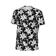thumbnail image 6 of Wukai Lilies Flowers Print Men's Short-Sleeved Mesh T-Shirt,Quick-Dry Short Sleeve Workout T-Shirt-6X-Large, 6 of 8