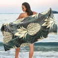 thumbnail image 6 of Coolnut Pineapples Silhouettes Beach Towel Super Soft Microfiber Sand Free Beach Towels, Oversized Camping Pool Towel, Lightweight, Breathable & Quick Dry Towels, 31x71in Washcloth Gift, 6 of 7