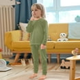 thumbnail image 5 of joogoo Grass Green 2 Piece Long Sleeve Tee and Pants Cotton Pajama Set 6Y, 5 of 7