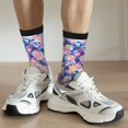 thumbnail image 6 of Cauagu graffiti style Skull flower Print Crew Socks for Women and Men,Adult Athletic Running Socks 1-Pair Sports Socks Work Gear Socks with Moisture Wicking, 6 of 6