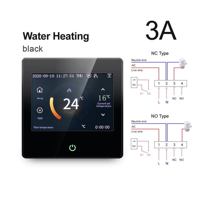 WiFi Smart Thermostat Heating Temperature Controller With Celsius/Fahrenheit LED Touch Screen Work Home ,Easy to Install