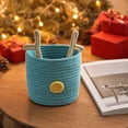 thumbnail image 4 of 2026 Christmas Indoor Home Decor Cute Antler Rope Storage Basket Cylindrical Woven Organizer Bin For Nursery Bedroom Cosmetic Toy Sundries Storage, 4 of 5