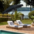 thumbnail image 2 of Safavieh Outdoor Collection 7" Black/White Transitional Round Market Patio Umbrella, 2 of 7