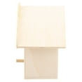 thumbnail image 4 of Casa de pájaros de madera, hecha a mano, con tablero compuesto, ideal para actividades creativas infantiles, aleros de encaje n.° 4, 4 of 14