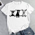 thumbnail image 3 of PENGXIANG Femmes Drôle Ferme Chèvre T-Shirt Gris Foncé-S, 3 of 3