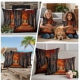thumbnail image 5 of Red Orange Forest Fall Outdoor Waterproof Pillow Covers, Autumn Botanical Farmhouse Leaves Decorative Square Throw Pillowcase Sofa Cushion Sham for Patio/Couch/Chair, 16"x16" 2 Pack, 5 of 8