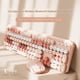 thumbnail image 3 of New Gradient V96 Wireless Membrane Keyboard Frost Green/Jelly Bean/Blackberry Punk Mechanical Feel Silent Keyboard and Mouse Set,樱花粉-无线键盘 鼠标, 3 of 39