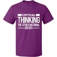 thumbnail image 2 of OXI T-Shirt - Critical Thinking, Basic Casual T-Shirt for Men's and Women Fleece T-Shirt Short Sleeve - Purple Small, 2 of 3