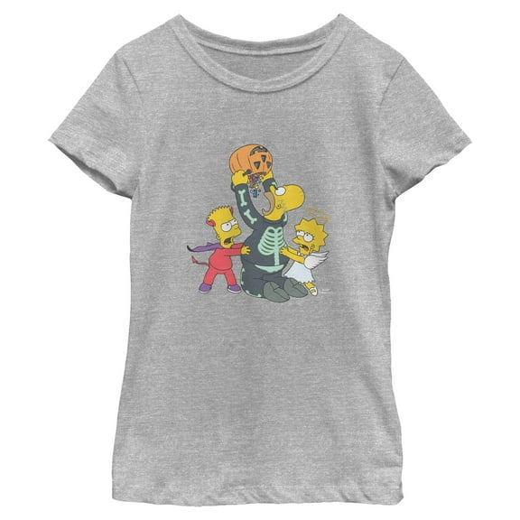 Girls The Simpsons Halloween Greedy Homer T Shirt