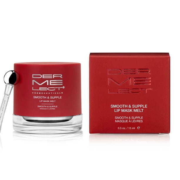 Dermelect Mascarilla labial suave y flexible Bálsamo labial antienvejecimiento con aceite de ricino Jojoba Aceite de onagra abisinio Hidratante y reponedor para labios secos Labios agrietados Descamac