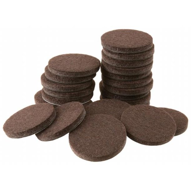 Waxman Consumer Group 4728395N 11/2" Brown Round SelfStick Felt Pads