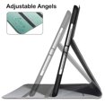 thumbnail image 4 of Black Folio Vegan Leather Form-Fit Case Cover and View Stand [with Subtle Magnetic Closure and Credit Card ID Slots] for Apple iPad Air | iPad Air-2 | iPad 9.7 2017/2018 | iPad Pro 9.7, 4 of 9