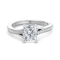 thumbnail image 2 of Dantin - Moissanite Radiant Cut Lab Diamond Engagement Ring With Sidestones, 2 of 4