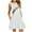 #03 White, variant on Ichuanyi Woman Dress Fashion Womens O-Neck Pocket Printing Sleeveless Casual Nightdress Dresses