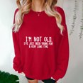 thumbnail image 5 of Njoeus Women's Oversized Sweatshirt Letter Print Graphic Tee Shirts Crewneck Long Sleeve Casual Loose Pullover Tops for Women Trendy Teen Girls Red XL, 5 of 6