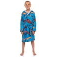 thumbnail image 3 of Hot Wheels Robe Boys' Soft Fleece Hooded Bathrobe w/ Tie-Closure For Kids, 3 of 6