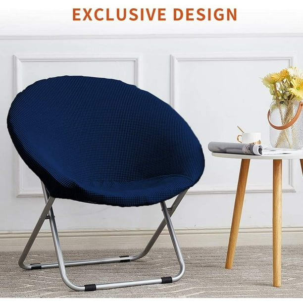 Stretch Saucer Chair Slipcover Moon Chair Cover Jacquard Fabric Chair Saucer Slipcover