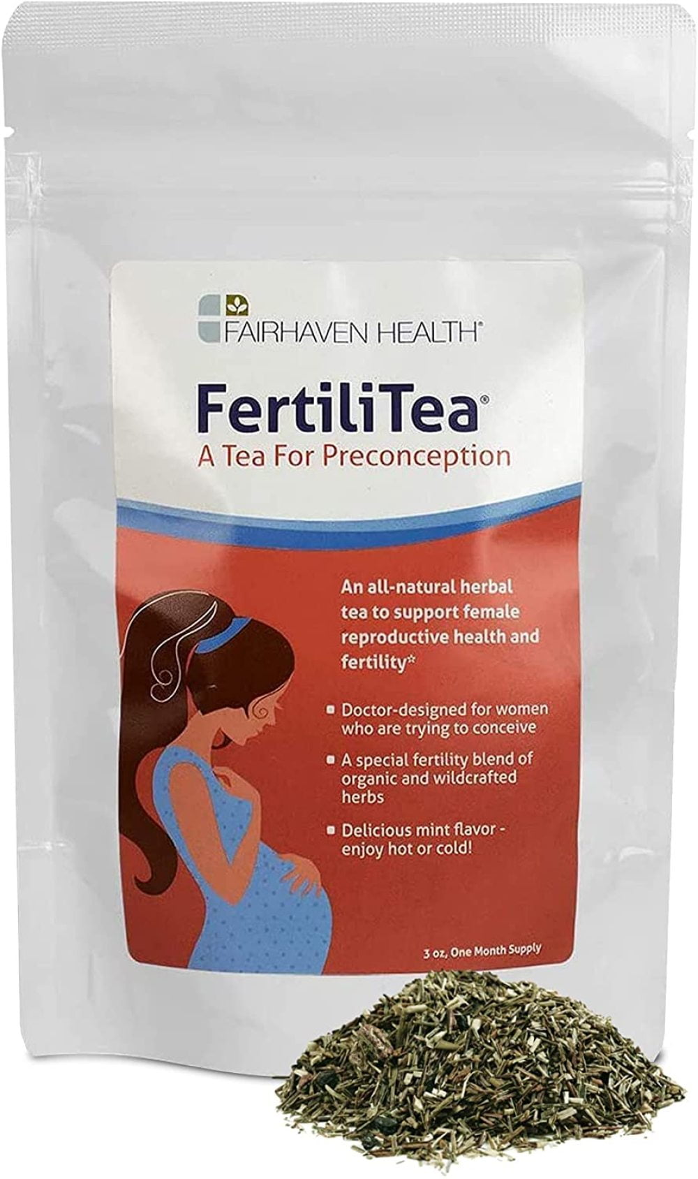 Fairhaven Health FertiliTea, 60 Servings, Organic Fertility Tea for Women  to Boost Reproductive Health, Prenatal Herbal Tea to Support Menstrual  Cycle & Hormone Balance, Contains Vitex, Mint Flavor" - Walmart.com