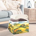 thumbnail image 5 of Foldable Fabric Storage Bin With Handle Collapsible Basket Box Storage With Lid Organizer A Tuscany Landscape, 5 of 7
