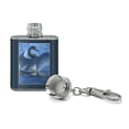 thumbnail image 2 of Tundra Swan in the Lake at Dawn Stainless Steel 1oz Mini Flask Key Chain, 2 of 4