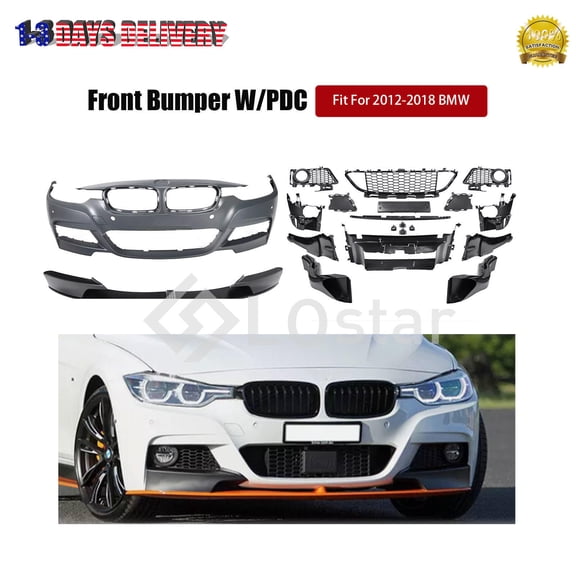 Complete Bumper Kit With PDC For 2012-2018 BMW F30 F35 3 Series & M-Sport Style