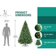 thumbnail image 4 of Naomi Home 7.5ft Christmas Tree with Lights, Realistic Traditional Christmas Tree Prelit with Pine Cones, Foot Pedal 1556 Branch Tips, 750 Warm Lights and Metal Stand, Aritificial Christmas Tree, 4 of 9