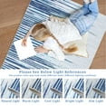 thumbnail image 3 of FairOnly 8' x 10' Modern Stripe Indoor Carpet for Office Living Room Bedroom Washable Rug Soft Low Pile Area Rug, Blue, 3 of 7