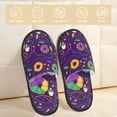 thumbnail image 2 of Fotbe Mardi Gras and Donuts Pantuflas Peludas para Mujer con Estampado, Zapatillas de Peluche, Zapatos de Invierno para Casa, Uso Interior y Exterior-Medium, 2 of 8