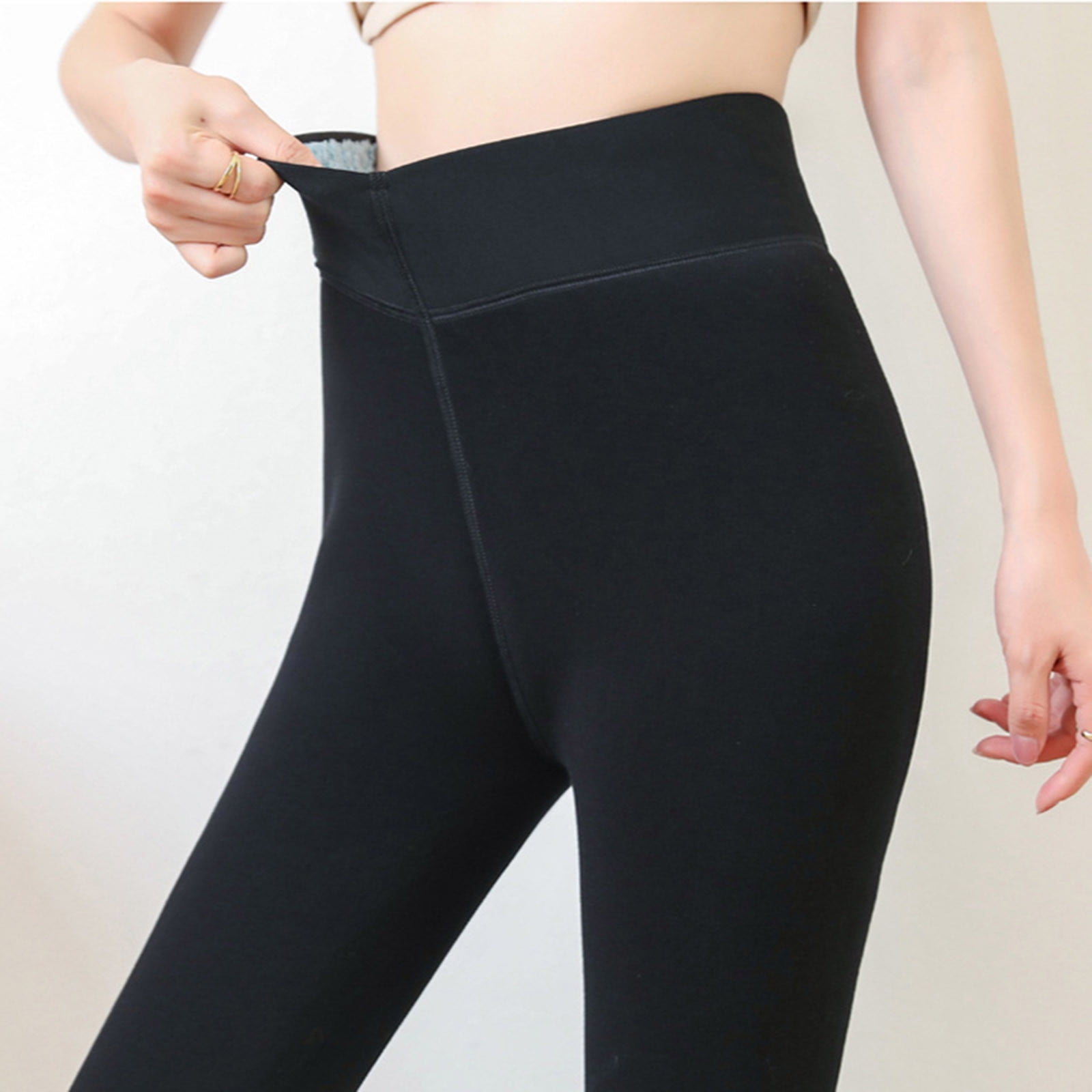 Womens Winter Warm Thick Leggings Fleece Lined Thermal Stretchy