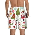thumbnail image 3 of Kdxio Snowflakes Santa Claus Pattern Mens Casual Shorts - Drawstring Summer Beach Sports Shorts for Men, 3 of 9
