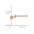thumbnail image 2 of FJC Finejewelers 14 kt Rose Gold Bright Cut Button Puff Circle Stud Earrings 3 mm x 3 mm, 2 of 4