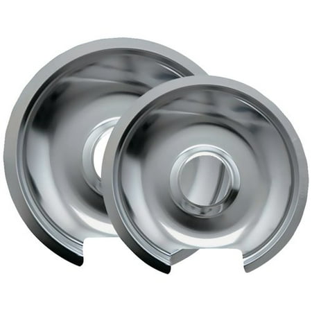 Range Kleen 2-Piece Drip Pan, Style D fits hinged Electric Ranges GE, Hotpoint, Kenmore, Chrome