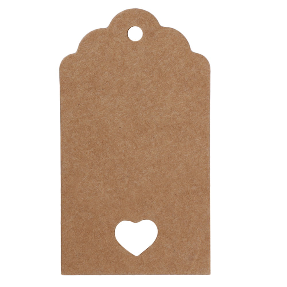 Scalloped Heart Price Tags Many Card Colours Jewellery Swing Ticket Labels 
