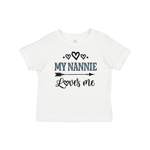 Inktastic My Nannie Loves Me Granddaughter Boys or Girls Baby T-Shirt
