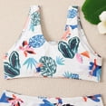 thumbnail image 5 of GYRATEDREAM 8-12Y Child Girls Butterfly Sport Tankini Bikini Bottoms Bathsuit 2PCS Floral Swimsuit, 5 of 6