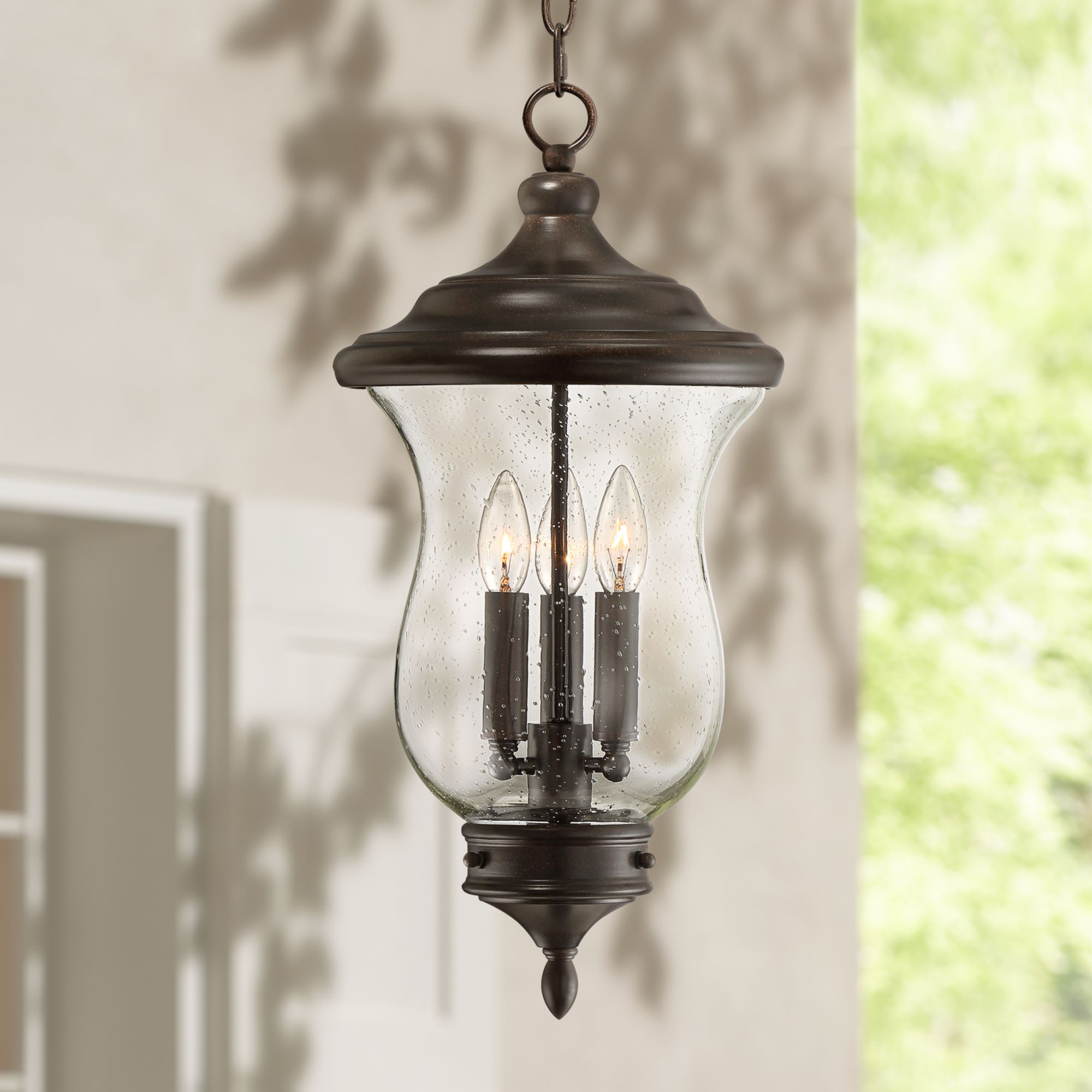 Franklin Iron Works Outdoor Ceiling Light Hanging LED