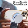 thumbnail image 5 of Magnetic for iPhone 12 Pro Case Built-in Camera Lens Cover [Compatible with Magsafe] Plating Soft Anti-Scratch Shockproof Transparent Back Cover 6.1 Inch - Clear White, 5 of 14