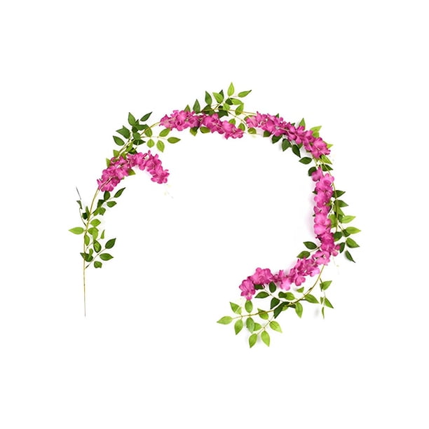 Naiovety Guirnalda de flores artificiales para puerta, calcomanía de falsa, accesorios para el hogar, mano de obra fina, tamaño compacto, boda Decoración Rojo 1.8 m Naiovety HA084372-03