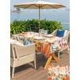 thumbnail image 4 of Outdoor Tablecloth with Umbrella Hole and Zipper, Orange Fall Rectangle Table Cloth 54x80 Inch Waterproof Tablecloth, Thanksgiving Orange Blue Pumpkins Botanical Picnic Table Cover for Patio Camping, 4 of 7