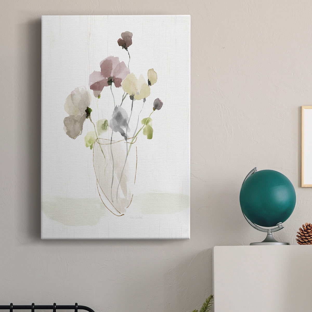 Choose Happy Bouquet I Premium Gallery Wrapped Canvas - Ready to Hang