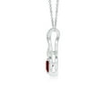 thumbnail image 2 of Angara Natural Ruby Necklace for Women in 14K White Gold (Size-5mm) - July Birthstone Jewelry | Ruby Heart Pendant, 2 of 9