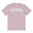 thumbnail image 1 of Wyoming Graphic Light Pink Men's Cotton T-Shirt, 1 of 1