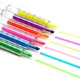 thumbnail image 5 of tooloflife Plastic Highlighter Pen Fluorescent Colors Marker Pen Syringe Shaped 6 Colors, 5 of 6